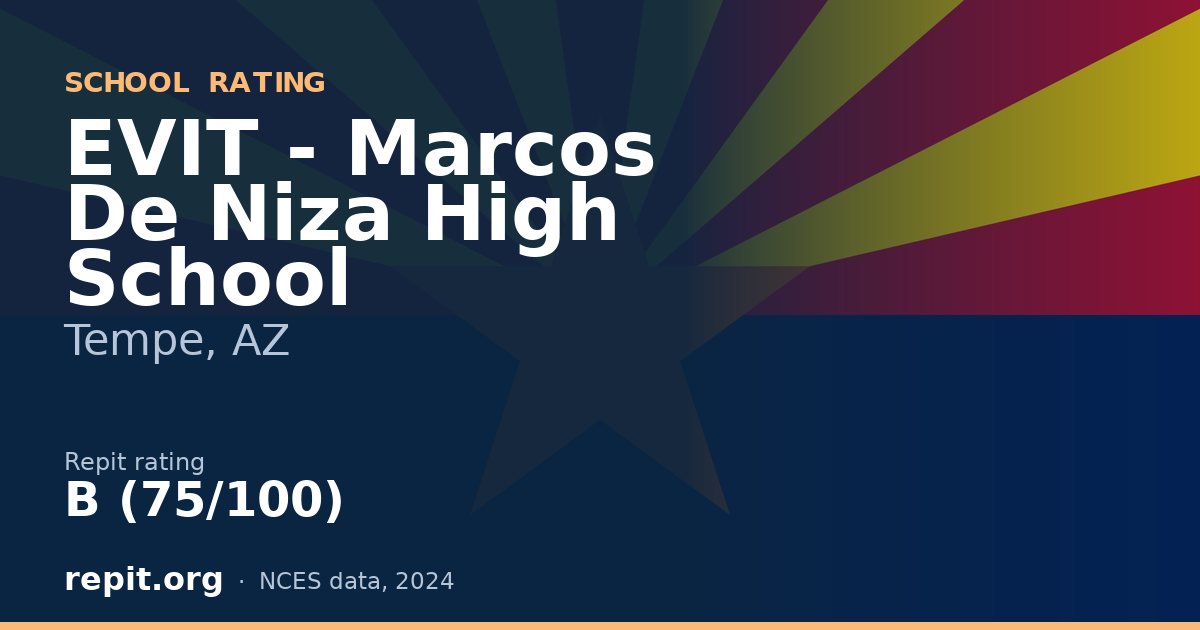 EVIT - Marcos De Niza High School, Tempe, AZ — Repit school rating B (75/100)
