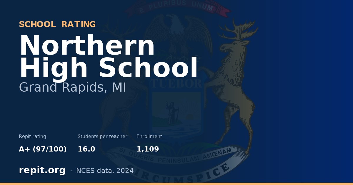 Northern High School, Grand Rapids, MI — Repit school rating A+ (97/100)