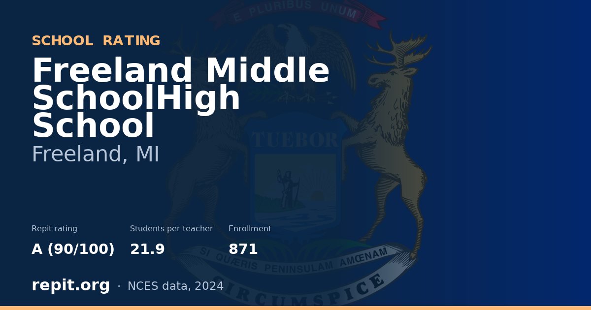 Freeland Middle SchoolHigh School, Freeland, MI — Repit school rating A (90/100)