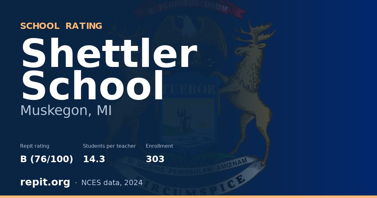 Shettler School, Muskegon, MI — Repit school rating B (76/100)