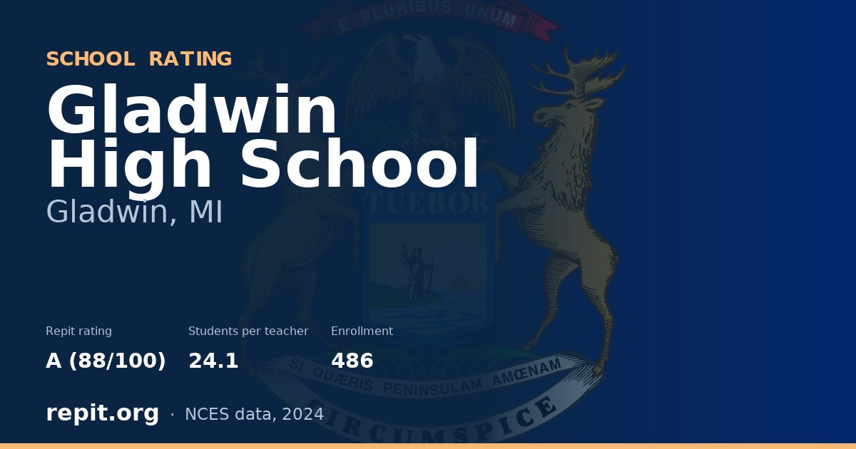 Gladwin High School, Gladwin, MI — Repit school rating A (88/100)