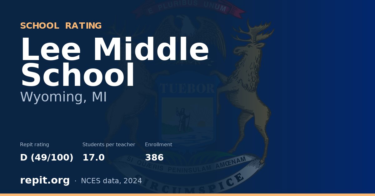 Lee Middle School, Wyoming, MI — Repit school rating D (49/100)