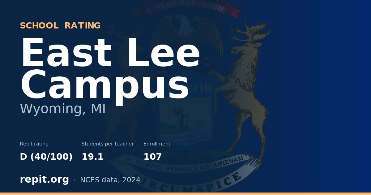 East Lee Campus, Wyoming, MI — Repit school rating D (40/100)