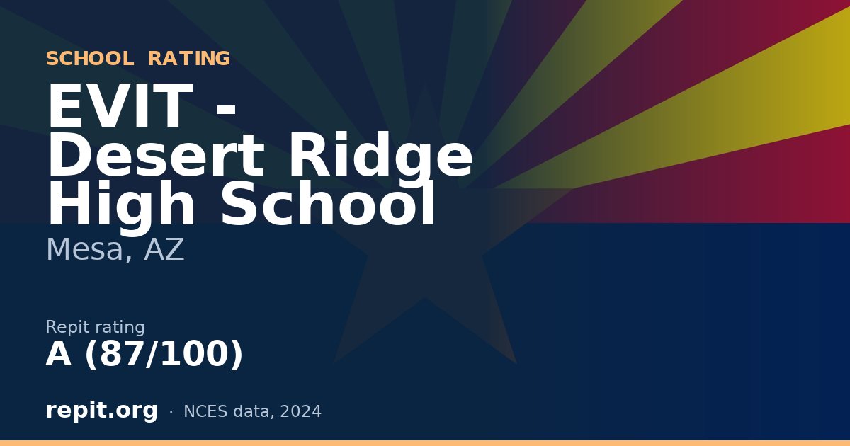 EVIT - Desert Ridge High School, Mesa, AZ — Repit school rating A (87/100)