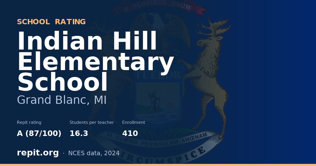 Indian Hill Elementary School, Grand Blanc, MI — Repit school rating A (87/100)