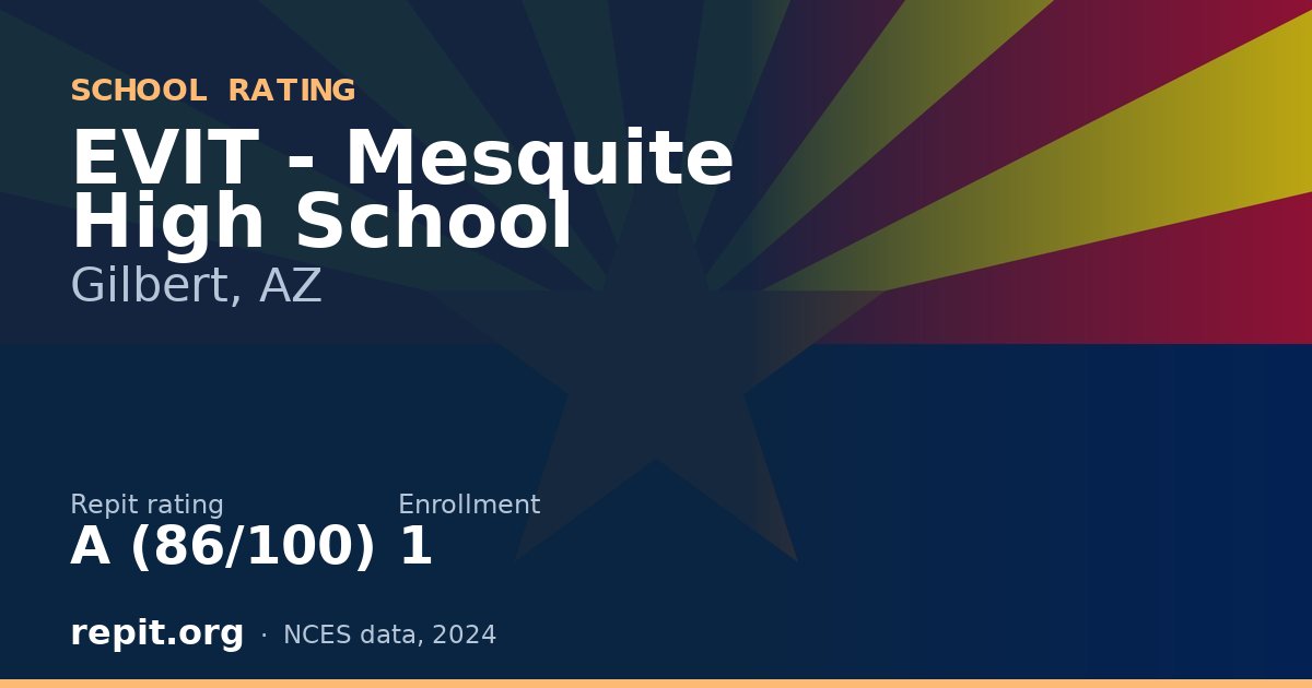 EVIT - Mesquite High School, Gilbert, AZ — Repit school rating A (86/100)