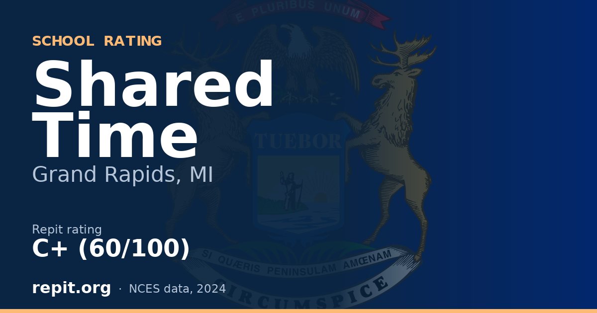 Shared Time, Grand Rapids, MI — Repit school rating C+ (60/100)