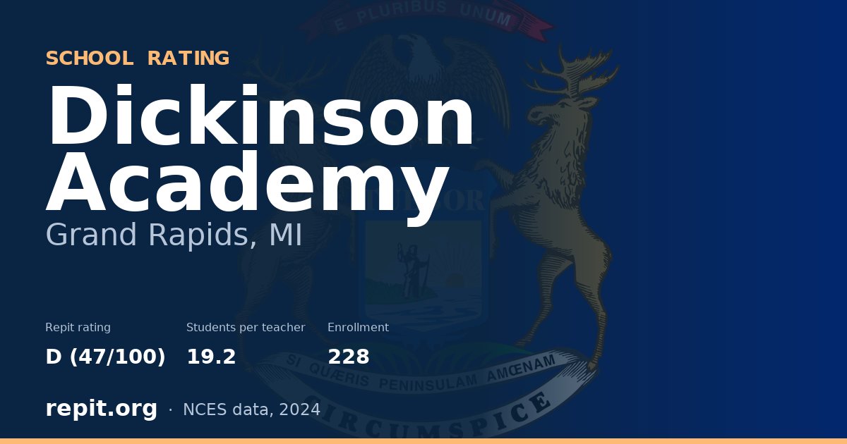 Dickinson Academy, Grand Rapids, MI — Repit school rating D (47/100)
