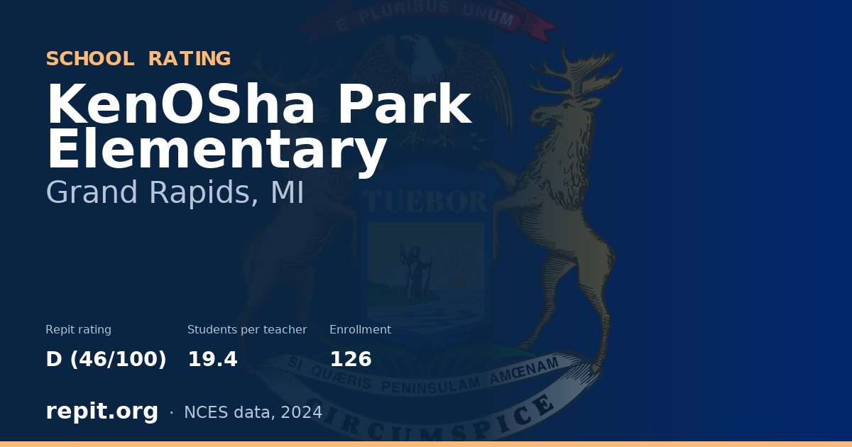 KenOSha Park Elementary, Grand Rapids, MI — Repit school rating D (46/100)