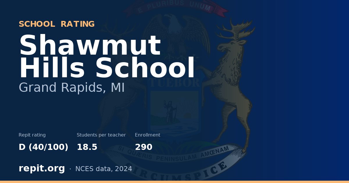 Shawmut Hills School, Grand Rapids, MI — Repit school rating D (40/100)