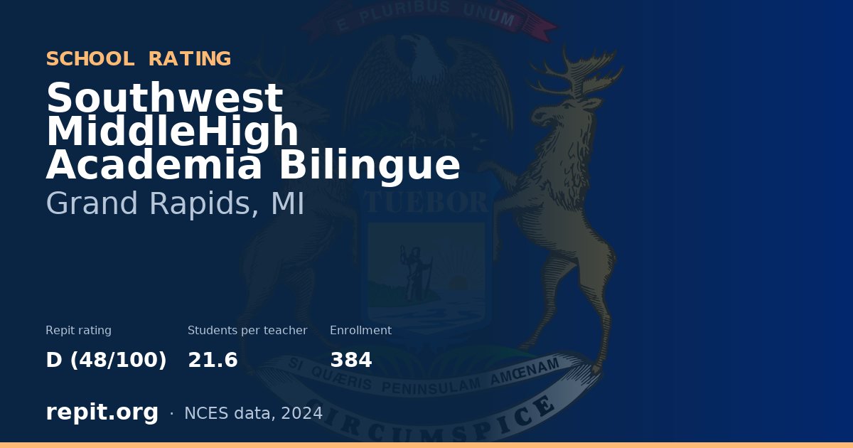 Southwest MiddleHigh Academia Bilingue, Grand Rapids, MI — Repit school rating D (48/100)
