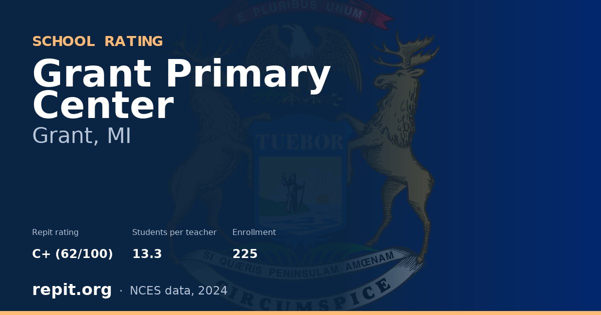 Grant Primary Center, Grant, MI — Repit school rating C+ (62/100)