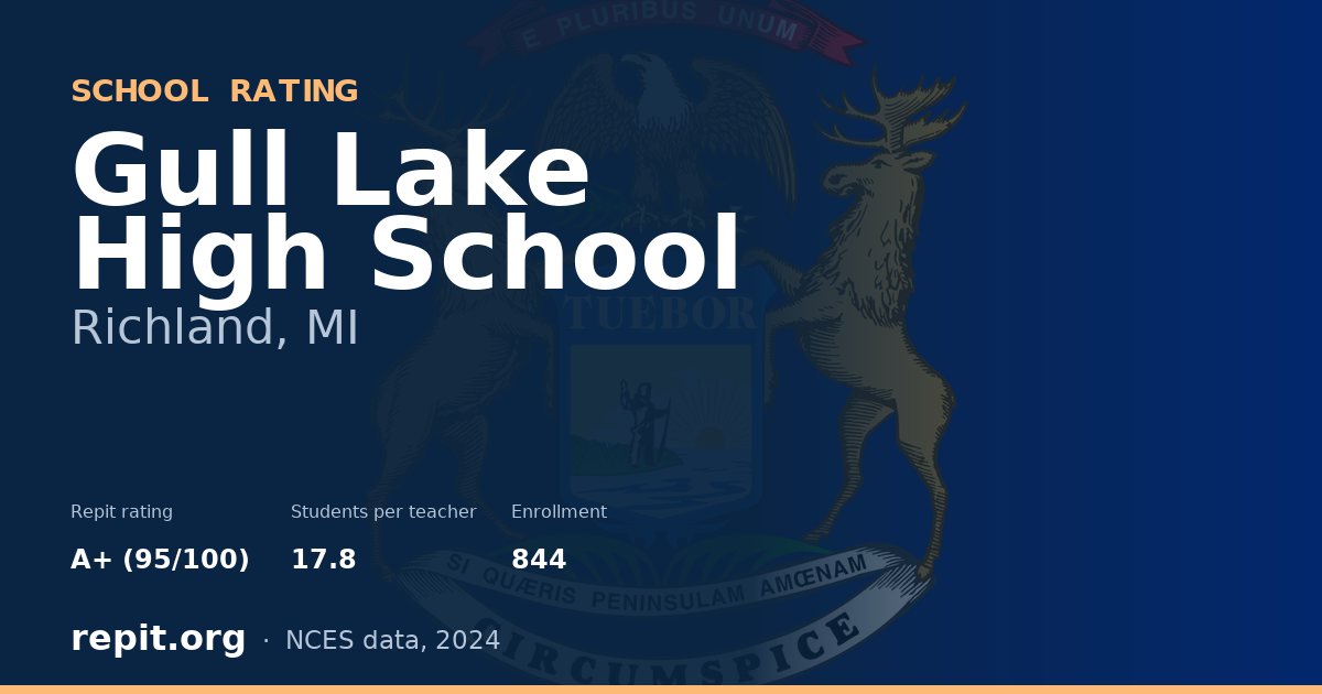 Gull Lake High School, Richland, MI — Repit school rating A+ (95/100)