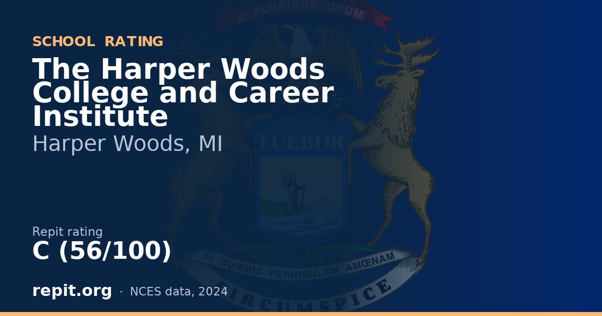 The Harper Woods College and Career Institute, Harper Woods, MI — Repit school rating C (56/100)