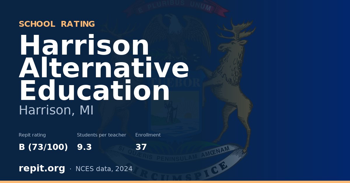 Harrison Alternative Education, Harrison, MI — Repit school rating B (73/100)