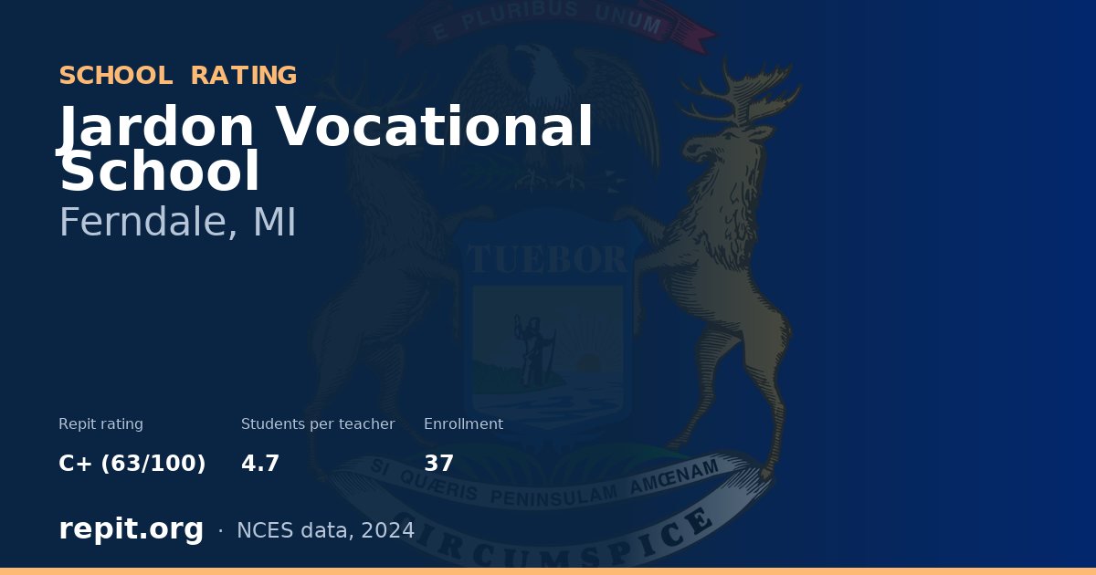 Jardon Vocational School, Ferndale, MI — Repit school rating C+ (63/100)