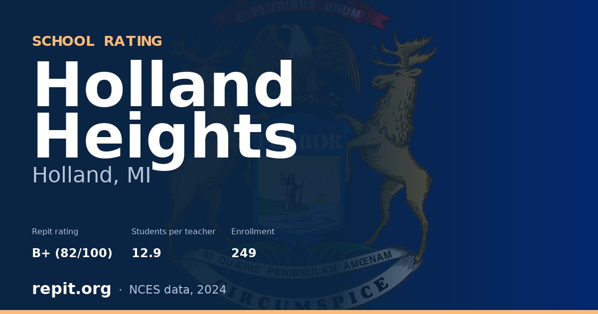 Holland Heights, Holland, MI — Repit school rating B+ (82/100)