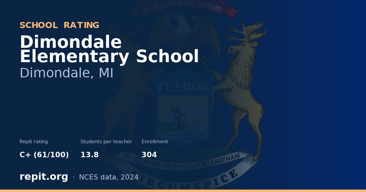 Dimondale Elementary School, Dimondale, MI — Repit school rating C+ (61/100)