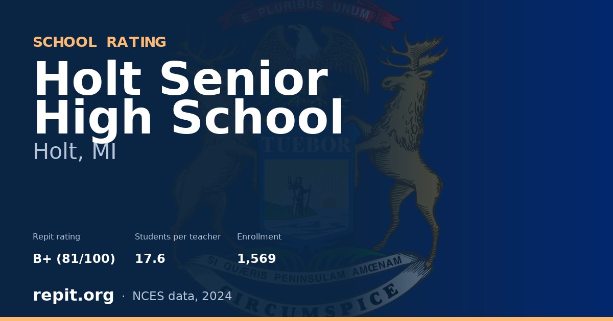 Holt Senior High School, Holt, MI — Repit school rating B+ (81/100)