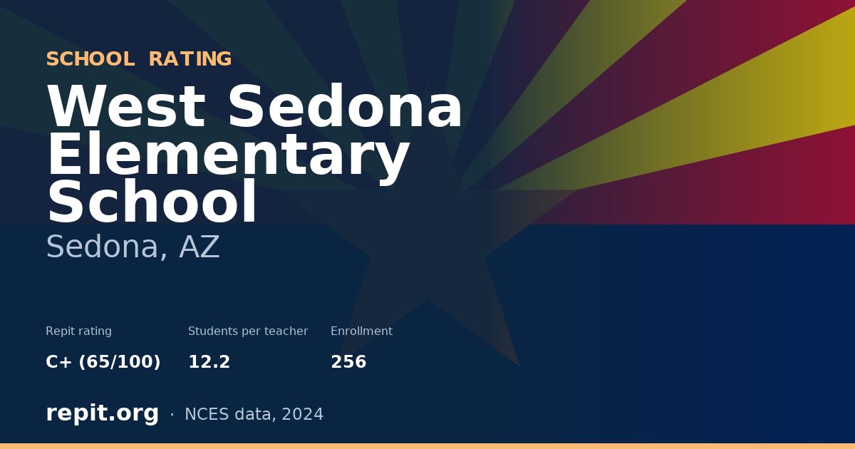 West Sedona Elementary School, Sedona, AZ — Repit school rating C+ (65/100)