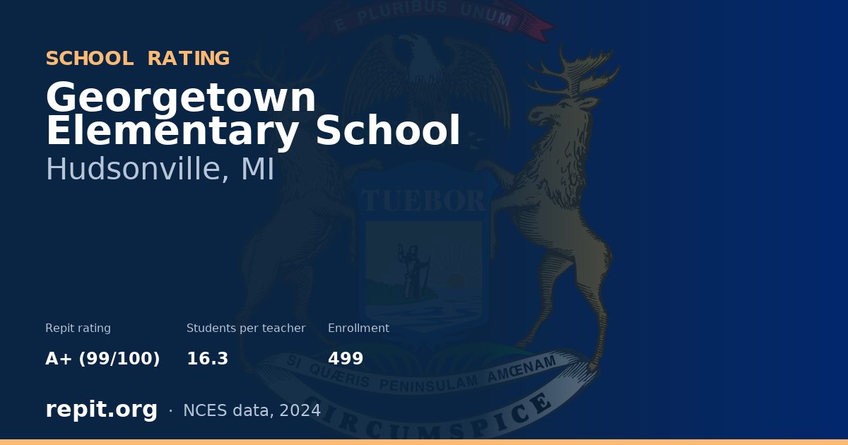 Georgetown Elementary School, Hudsonville, MI — Repit school rating A+ (99/100)