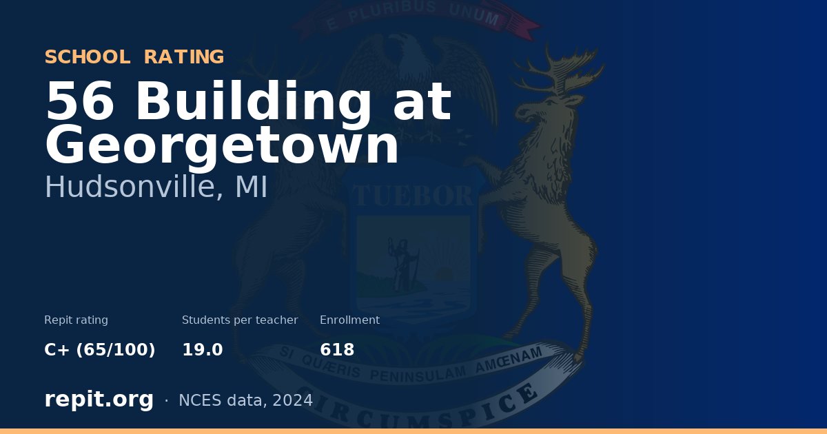 56 Building at Georgetown, Hudsonville, MI — Repit school rating C+ (65/100)