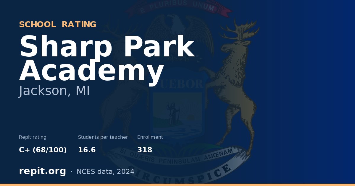 Sharp Park Academy, Jackson, MI — Repit school rating C+ (68/100)