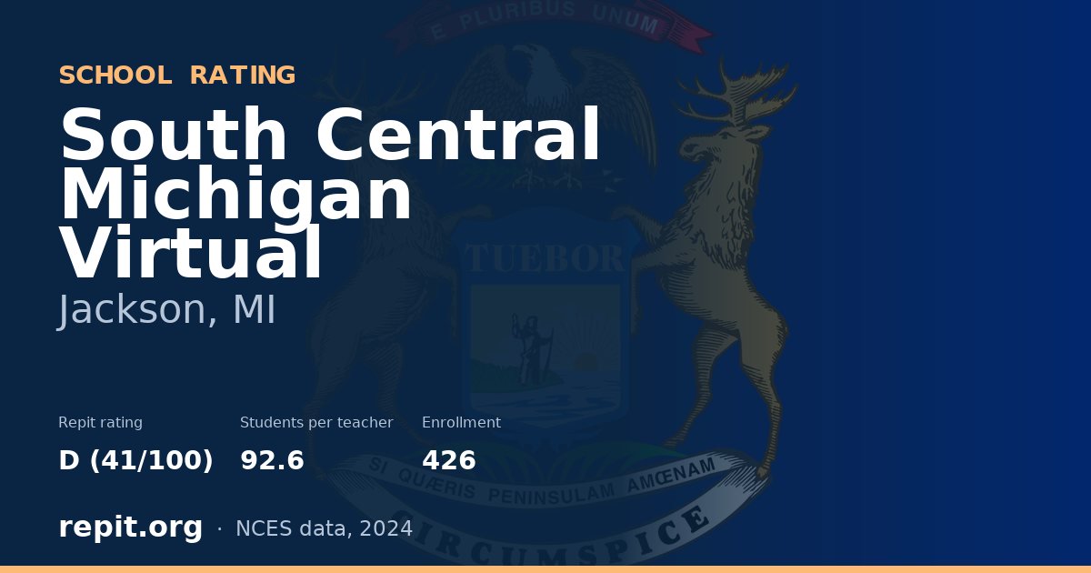 South Central Michigan Virtual, Jackson, MI — Repit school rating D (41/100)