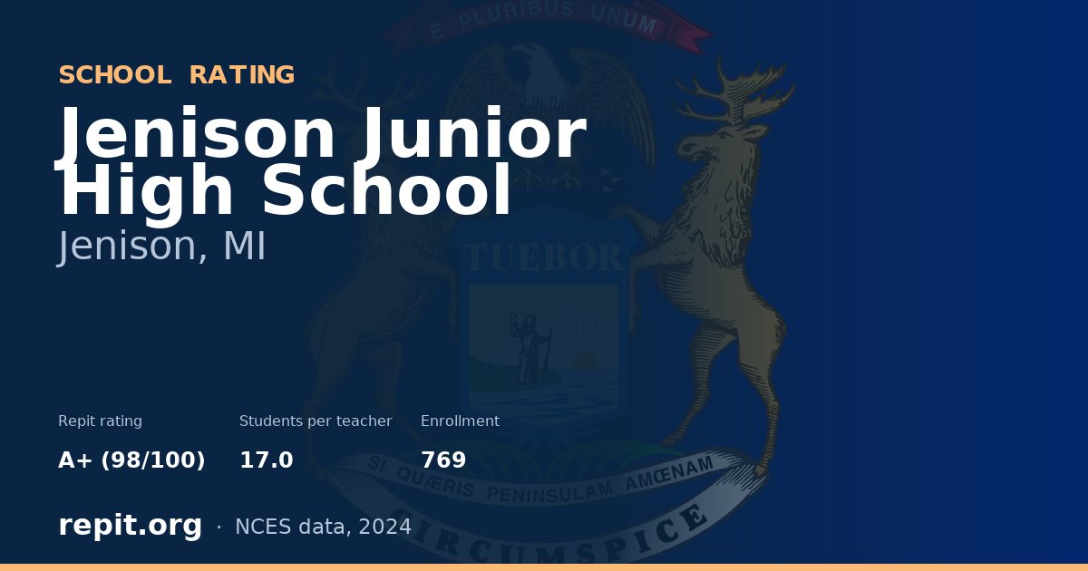 Jenison Junior High School, Jenison, MI — Repit school rating A+ (98/100)