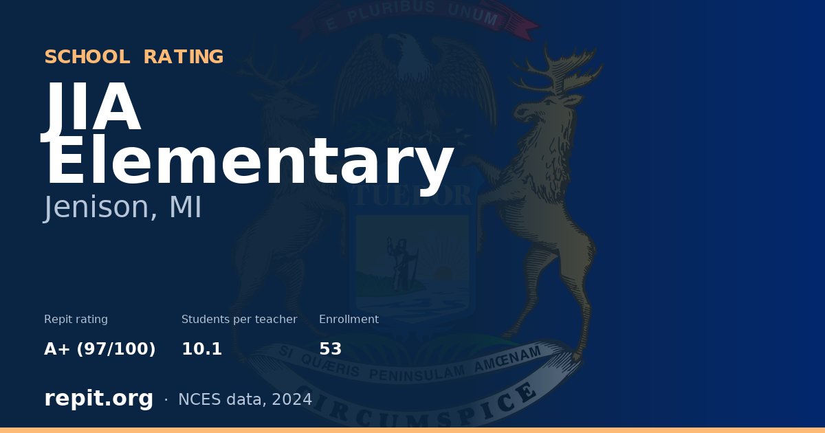 JIA Elementary, Jenison, MI — Repit school rating A+ (97/100)