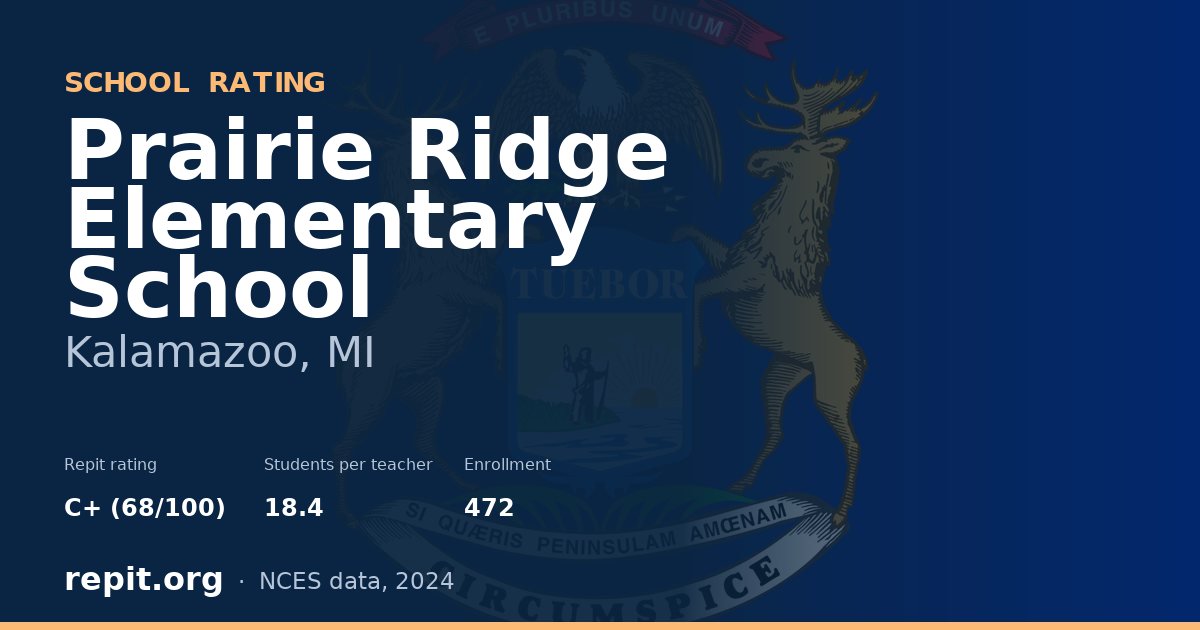 Prairie Ridge Elementary School, Kalamazoo, MI — Repit school rating C+ (68/100)