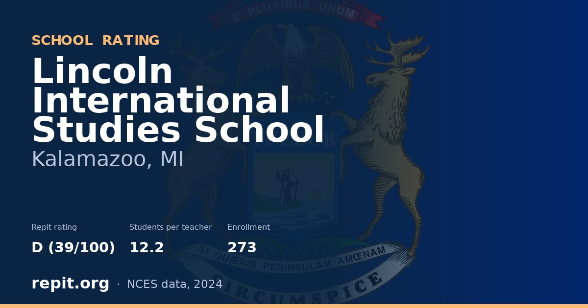 Lincoln International Studies School, Kalamazoo, MI — Repit school rating D (39/100)