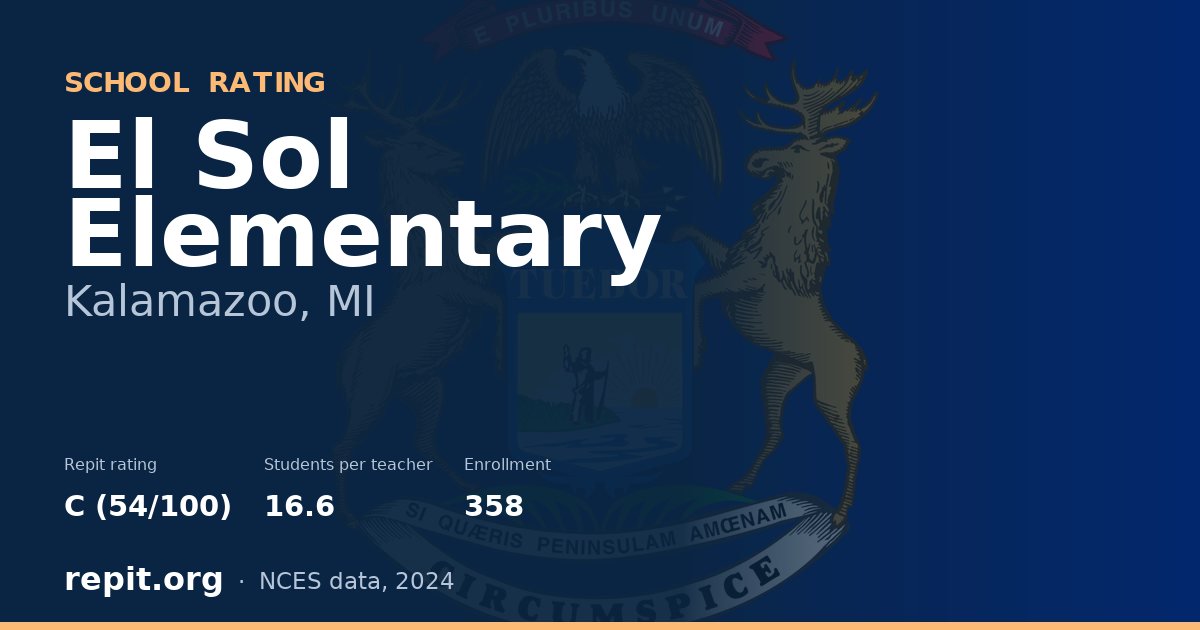 El Sol Elementary, Kalamazoo, MI — Repit school rating C (54/100)