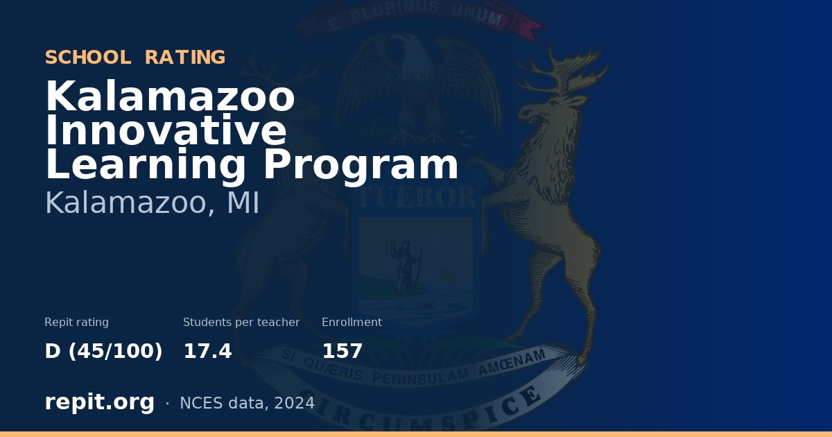 Kalamazoo Innovative Learning Program, Kalamazoo, MI — Repit school rating D (45/100)