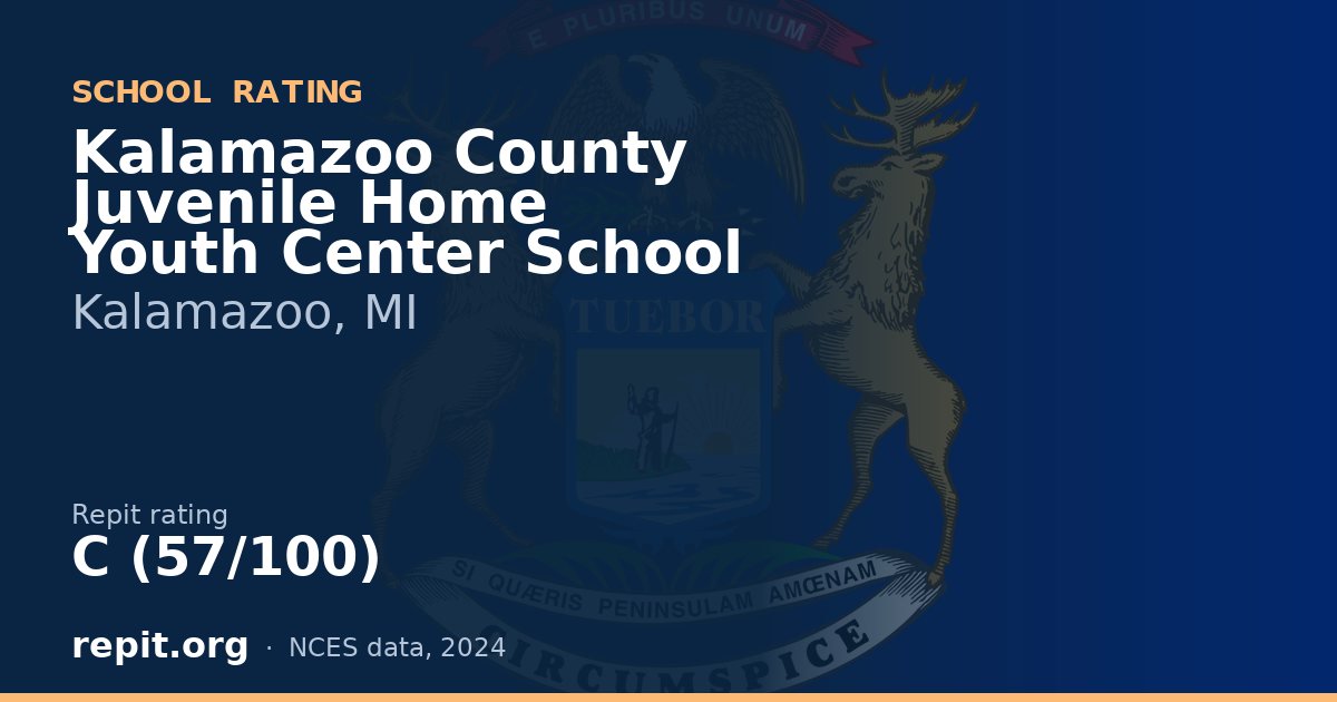 Kalamazoo County Juvenile Home Youth Center School, Kalamazoo, MI — Repit school rating C (57/100)