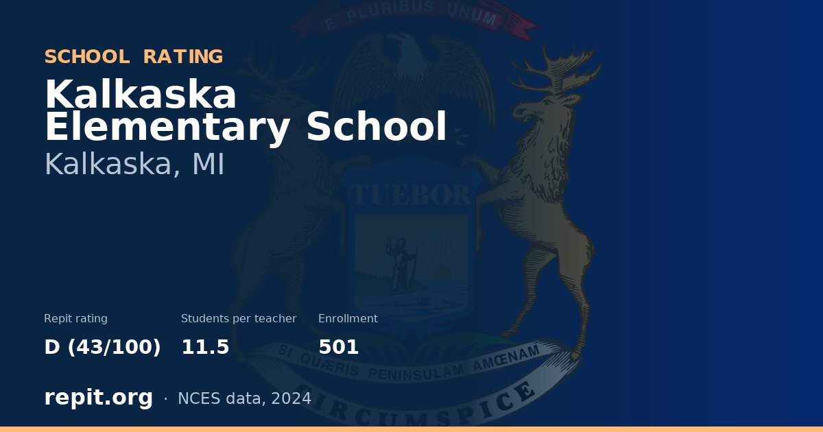 Kalkaska Elementary School, Kalkaska, MI — Repit school rating D (43/100)