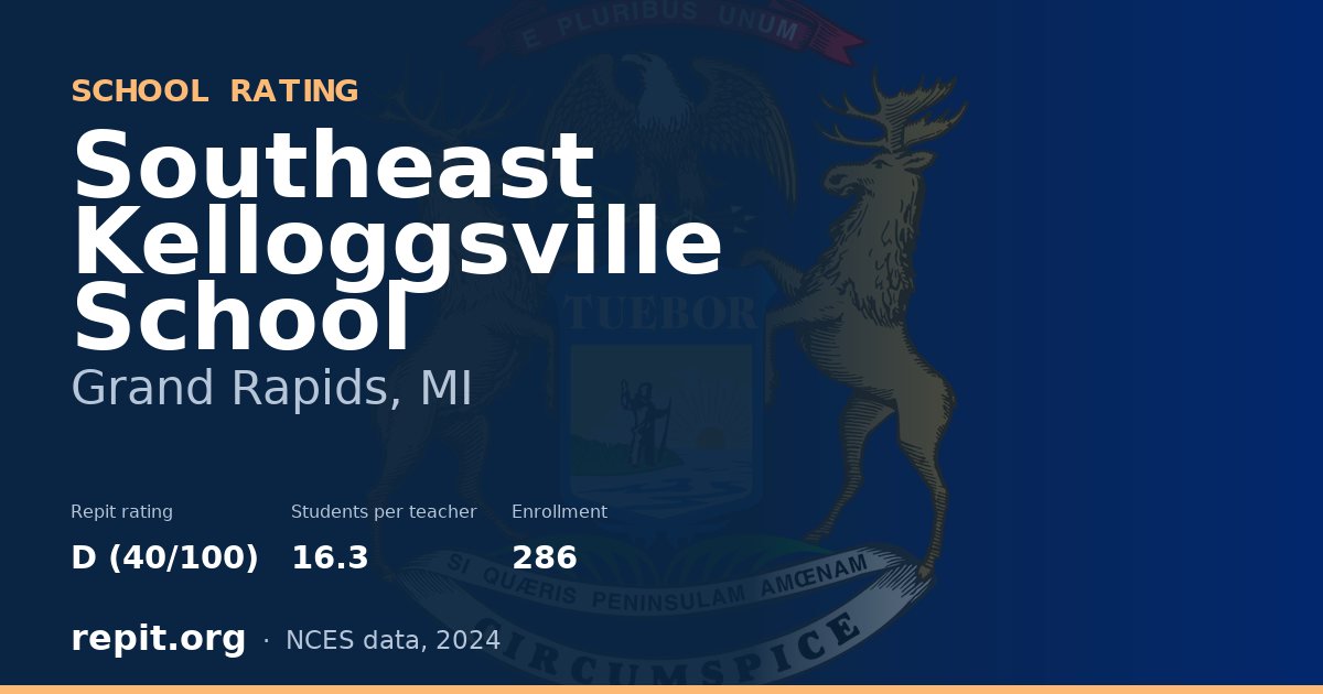 Southeast Kelloggsville School, Grand Rapids, MI — Repit school rating D (40/100)