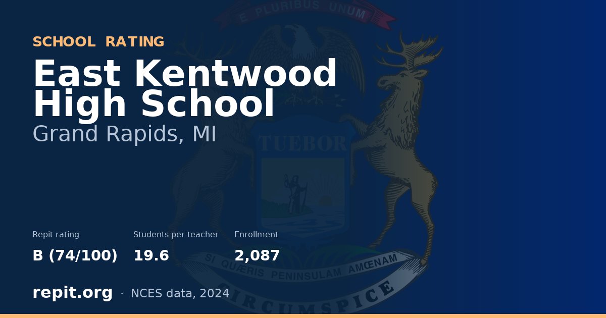 East Kentwood High School, Grand Rapids, MI — Repit school rating B (74/100)