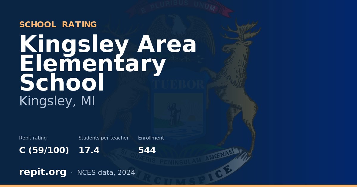 Kingsley Area Elementary School, Kingsley, MI — Repit school rating C (59/100)