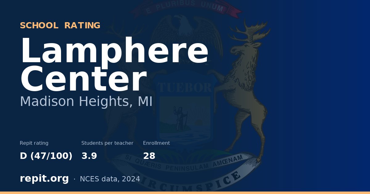 Lamphere Center, Madison Heights, MI — Repit school rating D (47/100)