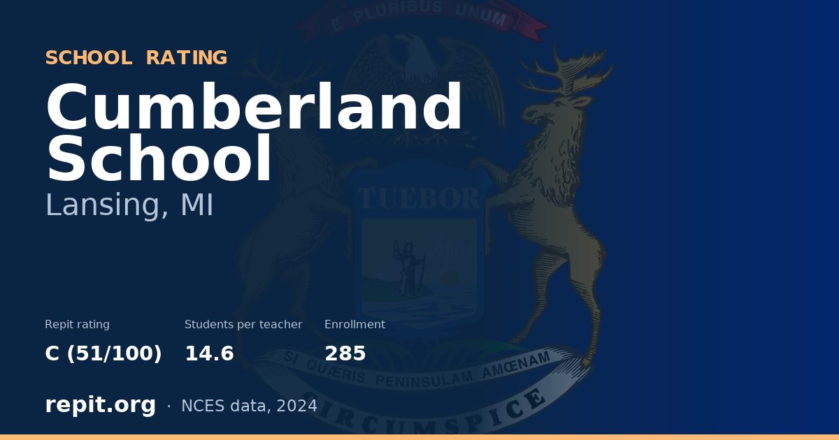 Cumberland School, Lansing, MI — Repit school rating C (51/100)