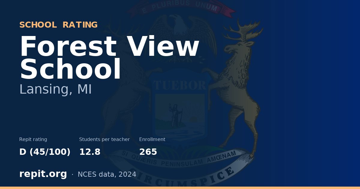 Forest View School, Lansing, MI — Repit school rating D (45/100)
