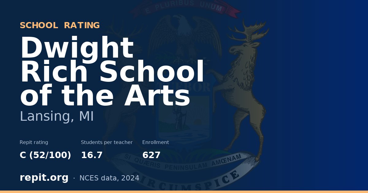 Dwight Rich School of the Arts, Lansing, MI — Repit school rating C (52/100)