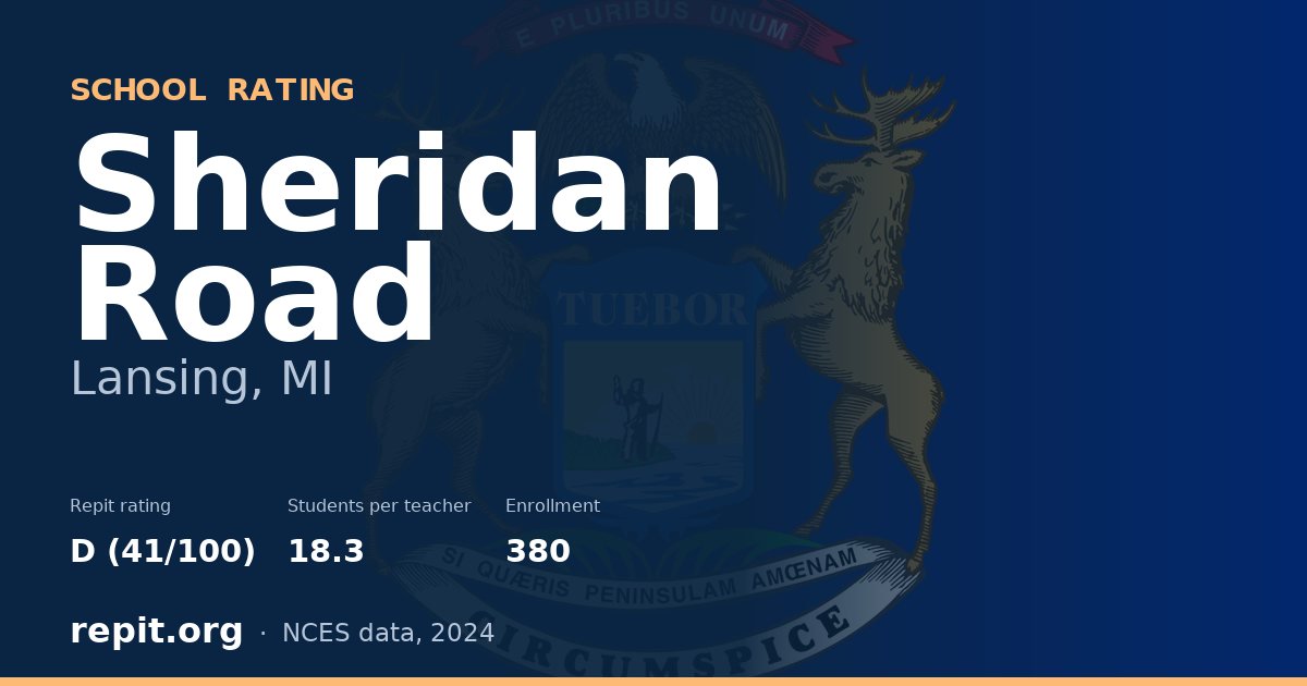 Sheridan Road, Lansing, MI — Repit school rating D (41/100)