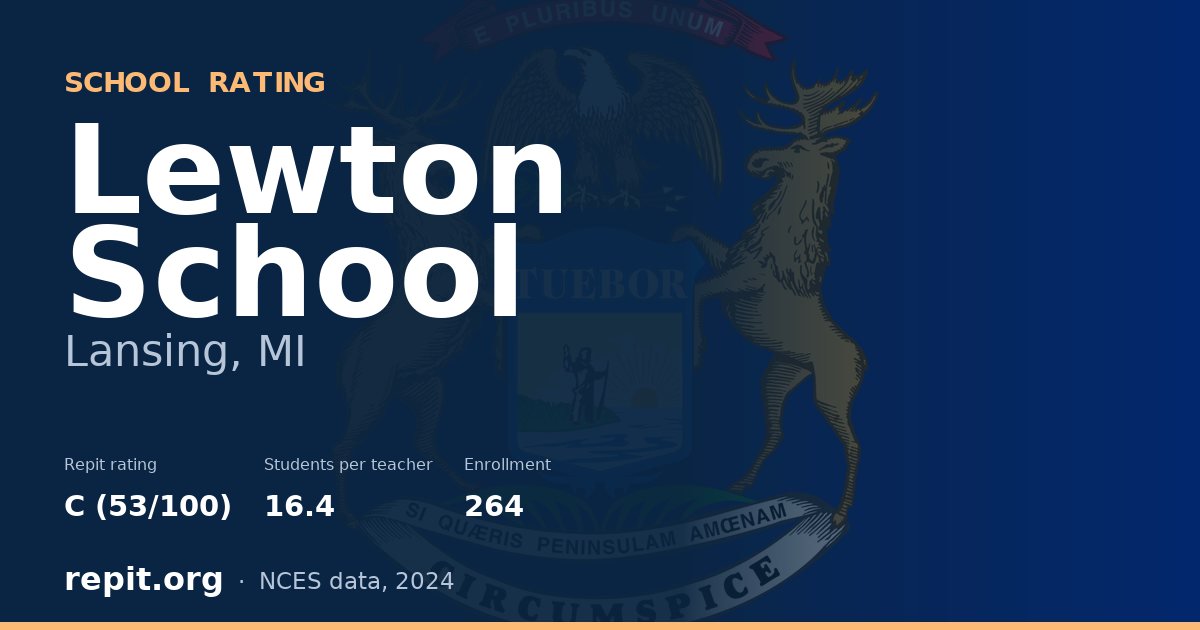 Lewton School, Lansing, MI — Repit school rating C (53/100)