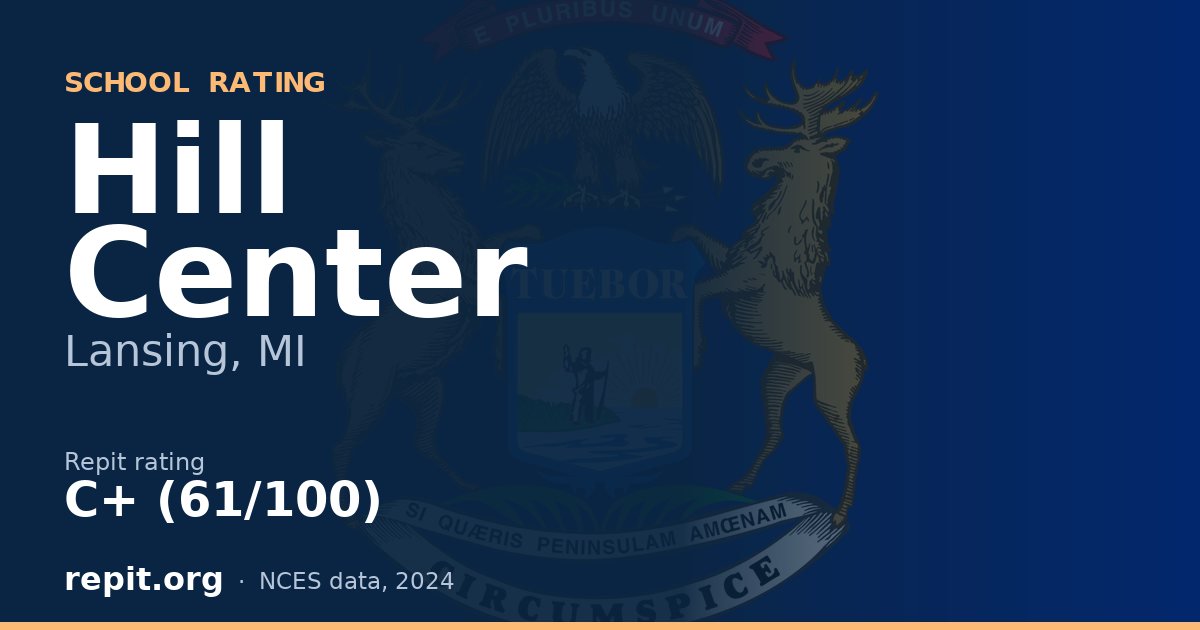 Hill Center, Lansing, MI — Repit school rating C+ (61/100)