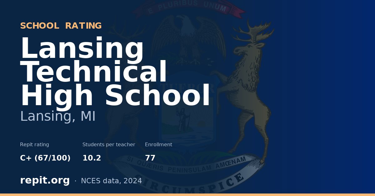 Lansing Technical High School, Lansing, MI — Repit school rating C+ (67/100)