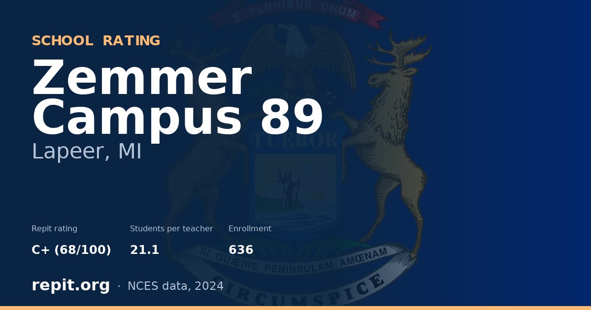 Zemmer Campus 89, Lapeer, MI — Repit school rating C+ (68/100)