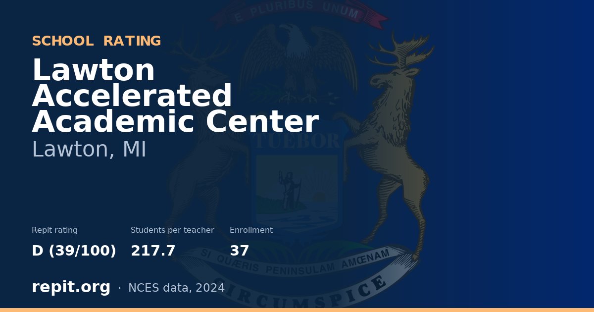 Lawton Accelerated Academic Center, Lawton, MI — Repit school rating D (39/100)