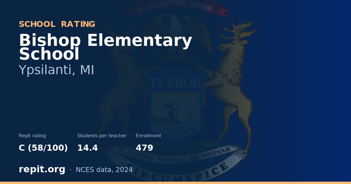 Bishop Elementary School, Ypsilanti, MI — Repit school rating C (58/100)